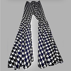 Extreme Houndstooth Bell Bottom Pants